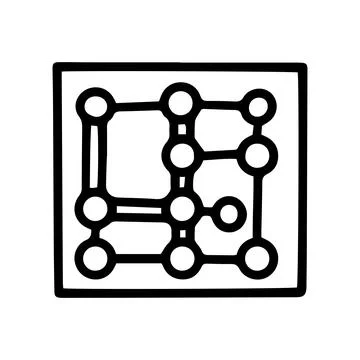 Build bridges puzzle line vector doodle simple icon Illustrazione stock