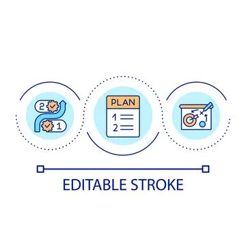 Build business plan loop concept icon 스톡 일러스트