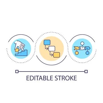 Build consistent plan loop concept icon Illustrazione stock