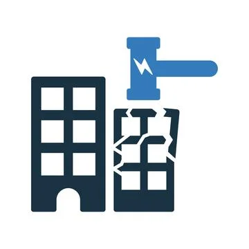 Build, construction, harmer icon. Editable vector logo. Stock Illustration