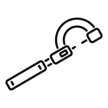 Build digital micrometer icon outline vector. Metallic tool Stock Illustration