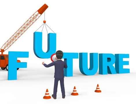 Build Future Representing Building Destiny 3d Rendering Ilustración de archivo