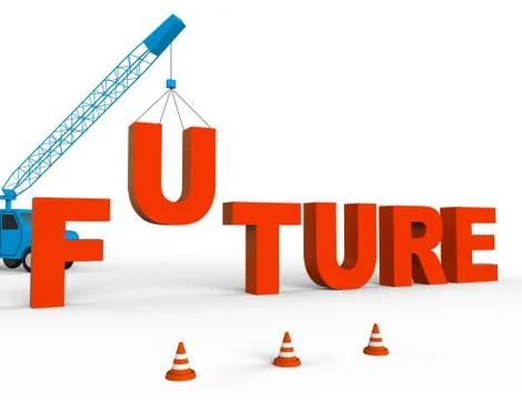 Build Future Represents Destiny Forecast 3d Rendering Stock Illustration