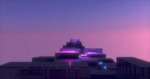 Build light by neon Stock Illustration