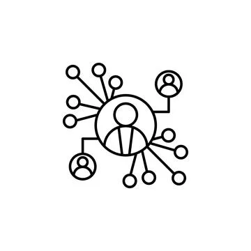 Build network icon. Element of business motivation line icon Illustrazione stock
