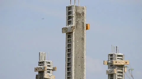 Build pillar in construction site Stock Footage 23195065
