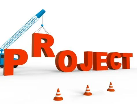 Build Project Means Projects Tasks And Builds 3d Rendering Illustration