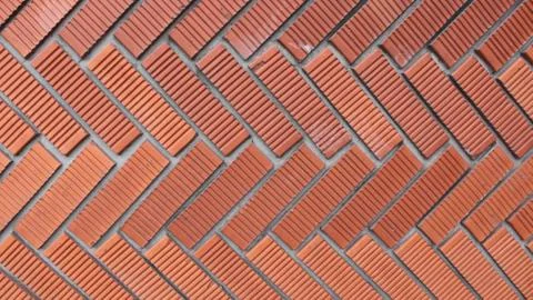 Build-up of red brick Stock Photos
