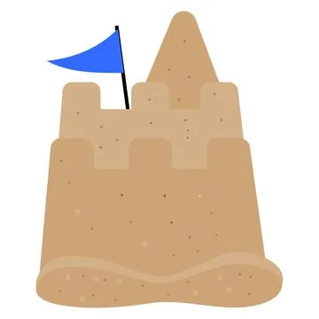 Build sand castle Stock Illustration