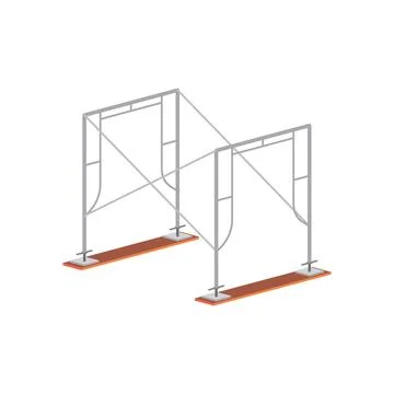 Build scaffolding from base Stock Illustration