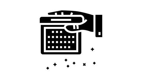 Build a schedule glyph icon animation Video stock 326158174