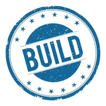 BUILD stamp sign Stock Illustration