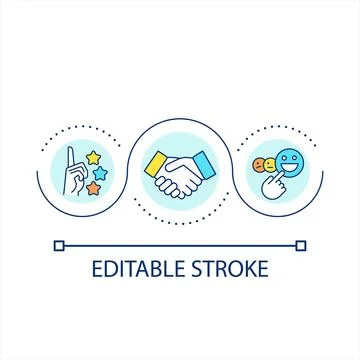 Build strong connection loop concept icon Stock Illustration