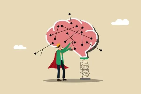 Build system matching, Conceptual connection, brain communication connections, i Stock Illustration