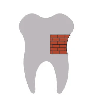 Build tooth on white Illustrazione stock