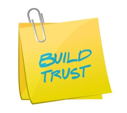 Build trust post message illustration design Stock Illustration