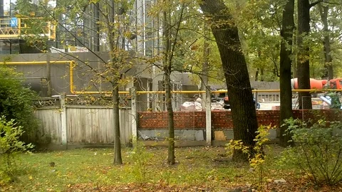 Build Wall In Fast Motion An Front View Stock Footage 84013648