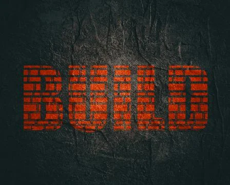 Build word typography Stock Illustration