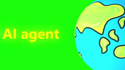 Build Your Own AI Agent Text On Blue Digital Grid Background With Futuristic Stock Footage 332969227
