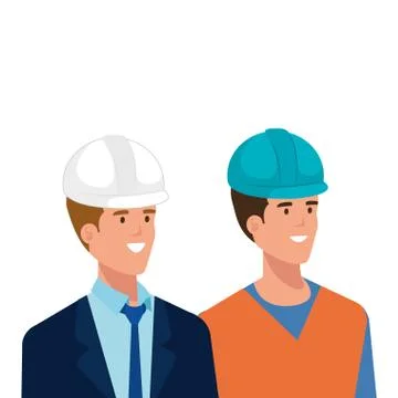 Builder and architect man vector design Stock Illustration