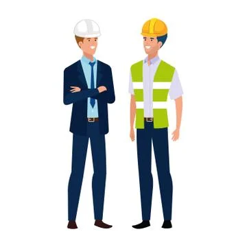 Builder and architect man vector design Stock Illustration