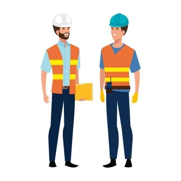 Builder and architect man vector design Stock Illustration