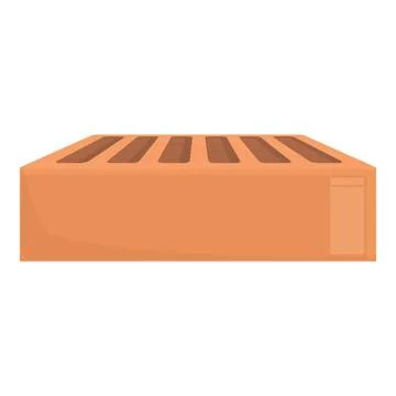 Builder brick icon cartoon . Wall mortar Ilustración de archivo