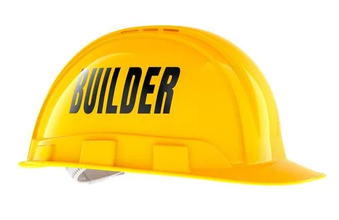Builder, construction hard hat. 3D rendering Stock Illustration