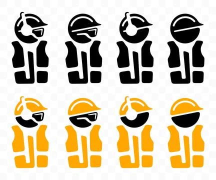 Builder, construction, protective and safety, graphic design Stock-Illustration