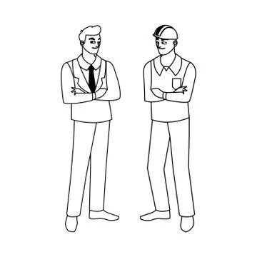 Builder constructor with engineer characters Ilustración de archivo