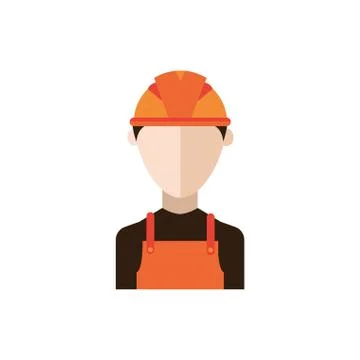 Builder constructor worker character icon Stock Illustration