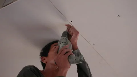 The builder do repaire in office. Stock Footage 299971276