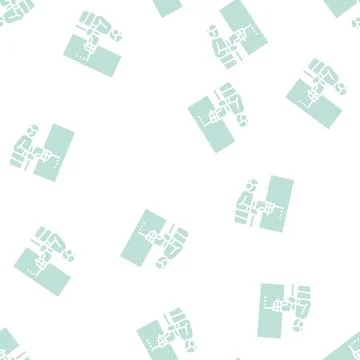 Builder drilling wall glyph seamless pattern イラスト素材