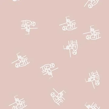 Builder drilling wall line seamless pattern イラスト素材
