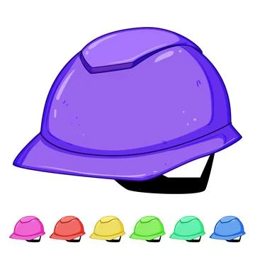 Builder hard hat cartoon vector graphic Stock Illustration