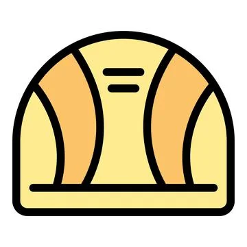 Builder hard hat protecting head during construction work Stock Illustration