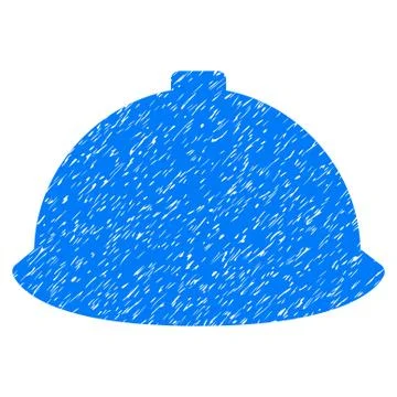 Builder Helmet Grainy Texture Icon Illustrazione stock