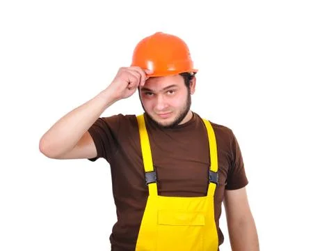Builder with helmet Stock Photos