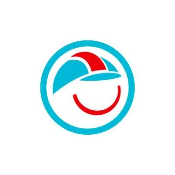 Builder in helmet sign Stock Illustration