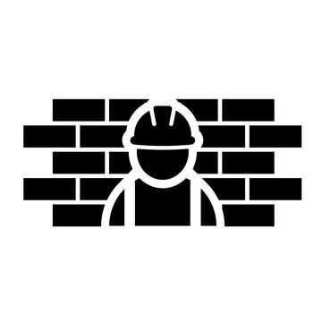 Builder icon. Good job of construction worker Stock Illustration