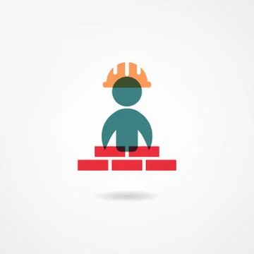 Builder icon Stock Illustration
