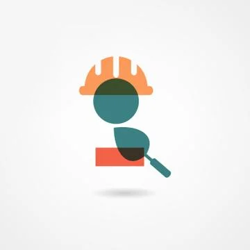 Builder icon Stock Illustration