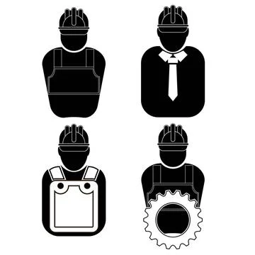 Builder Icon Set Builder Icon Set Isolated on White Background Copyright: ... Stock Photos