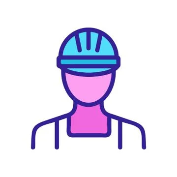 Builder icon vector. Isolated contour symbol illustration Stock Illustration