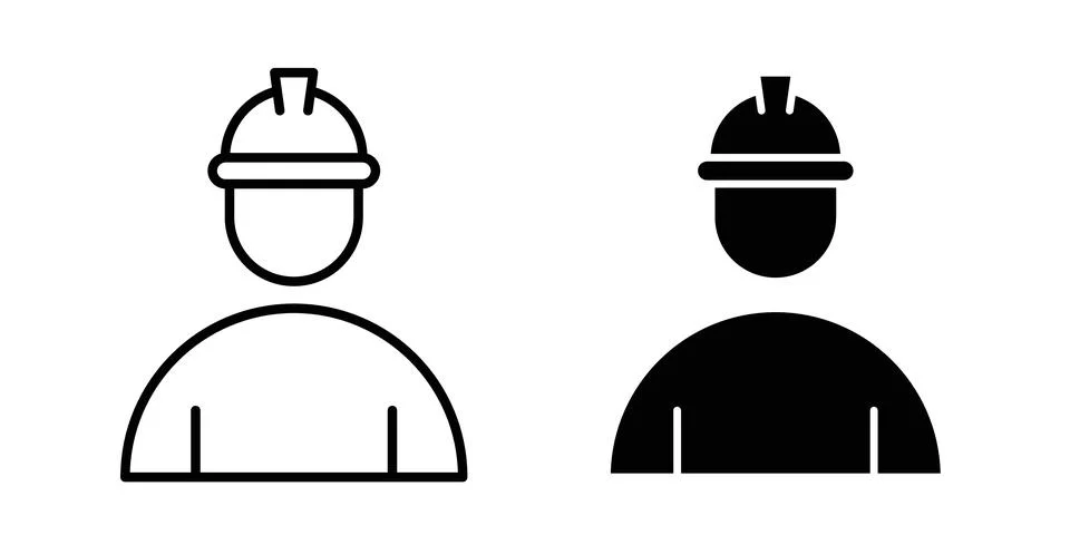 Builder icon vector, symbol, logo illustrations Stock Illustration