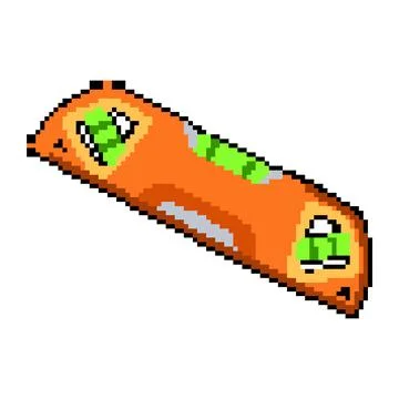 Builder level tool pixel art vector illustration Ilustración de archivo