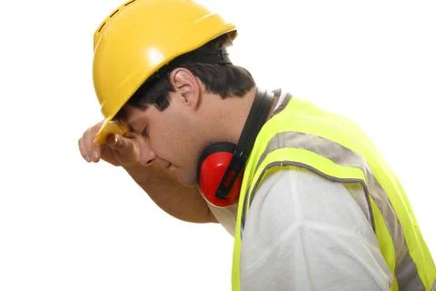 Builder Looking Down Stock Photos