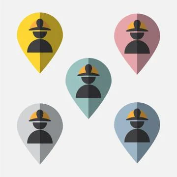 Builder man icon Stock-Illustration