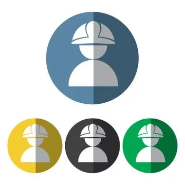 Builder man icon 스톡 일러스트