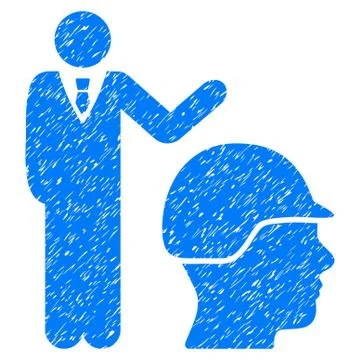 Builder Management Grainy Texture Icon 스톡 일러스트